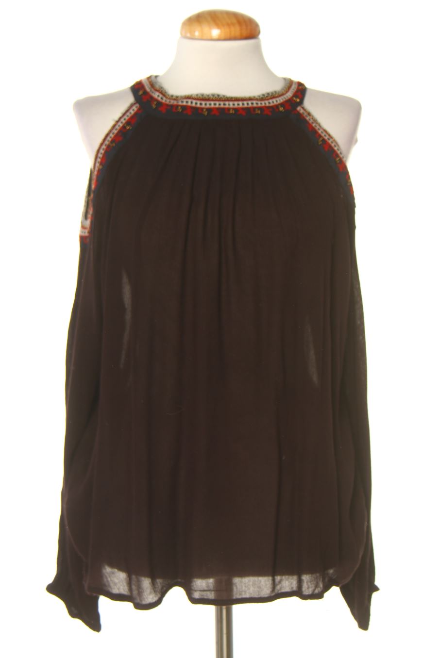 Blusa de manga larga de Pull & Bear de la talla S, de color negro