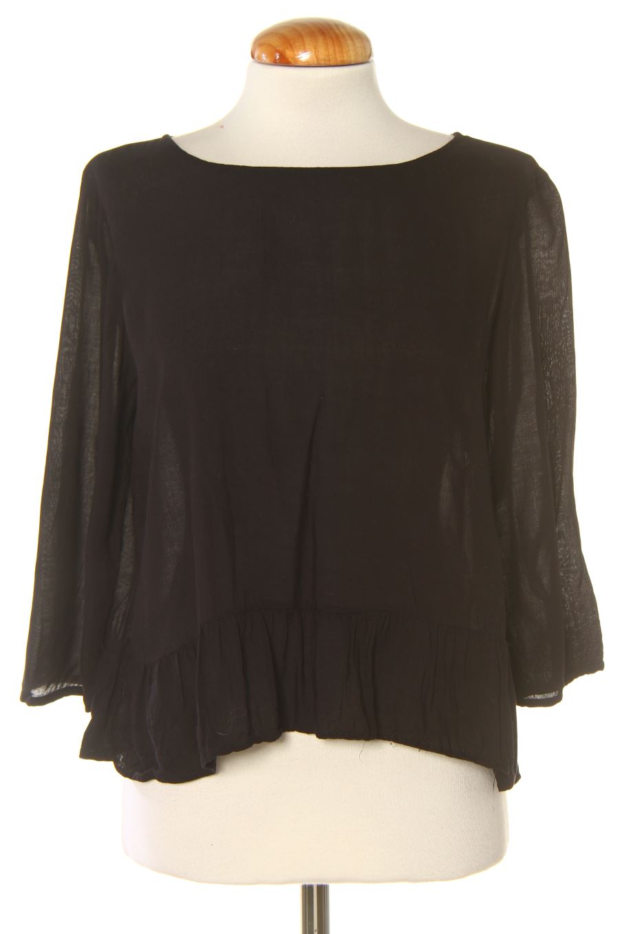 Blouse à manches longues Gémo de la taille 38, de couleur noir