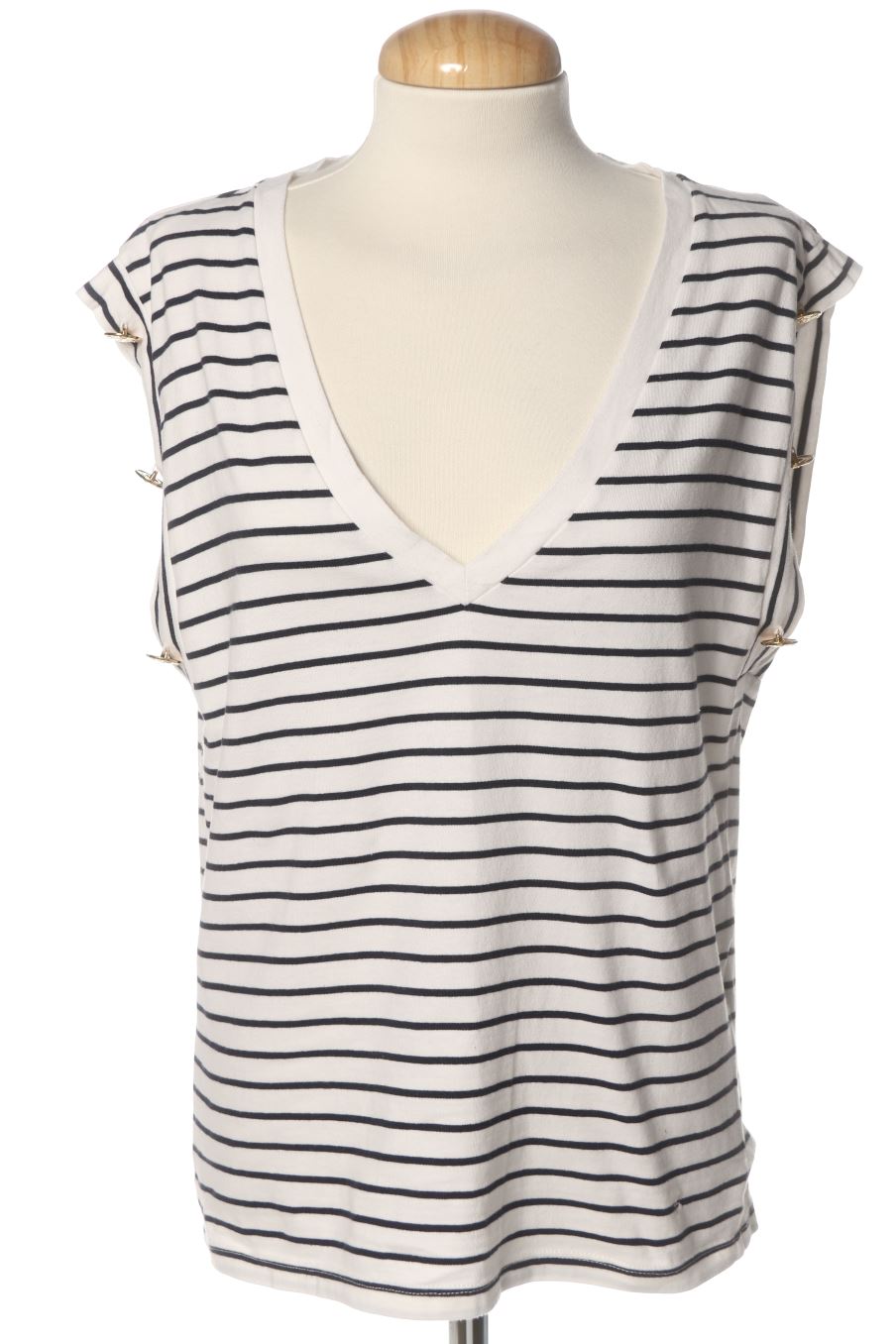 Maglietta senza maniche de salsa de la talla L, de color righe