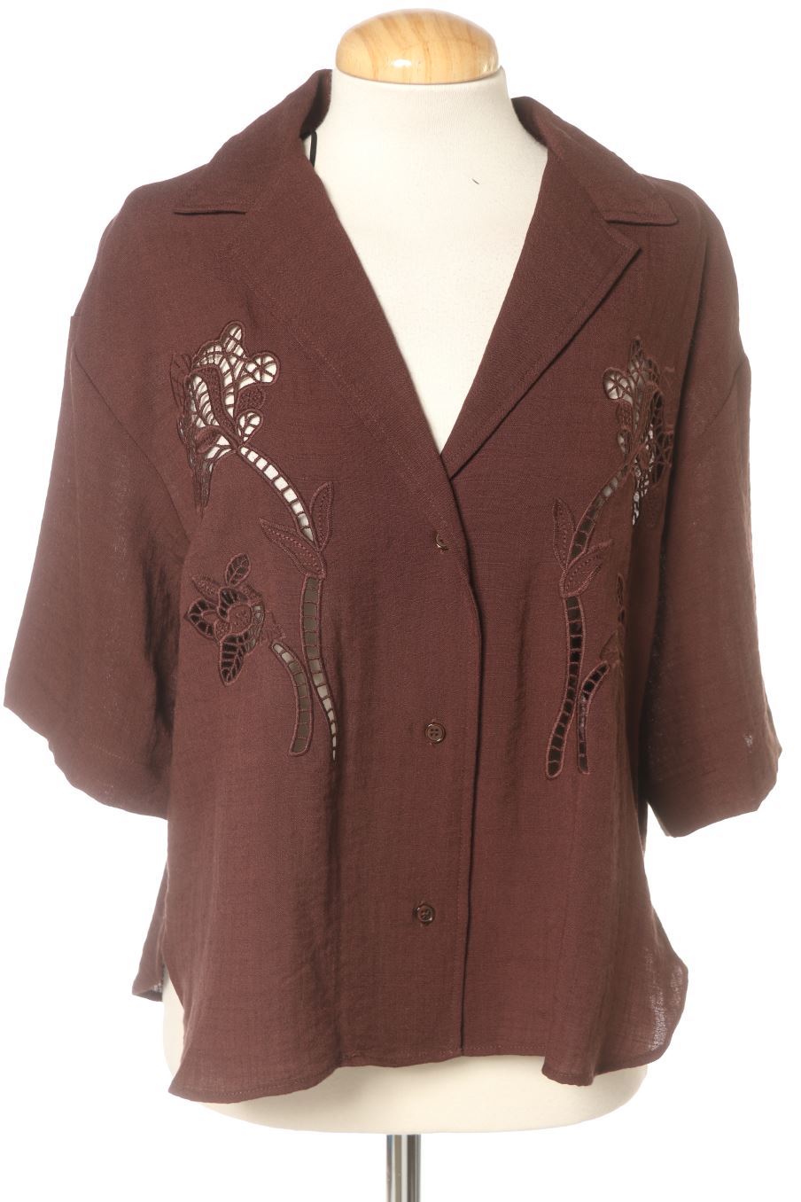 Camicia de H&M de la talla XS, de color marrone