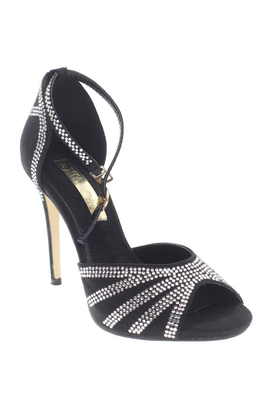 Sandalias tacon de Xti de la talla 37, de color negro de