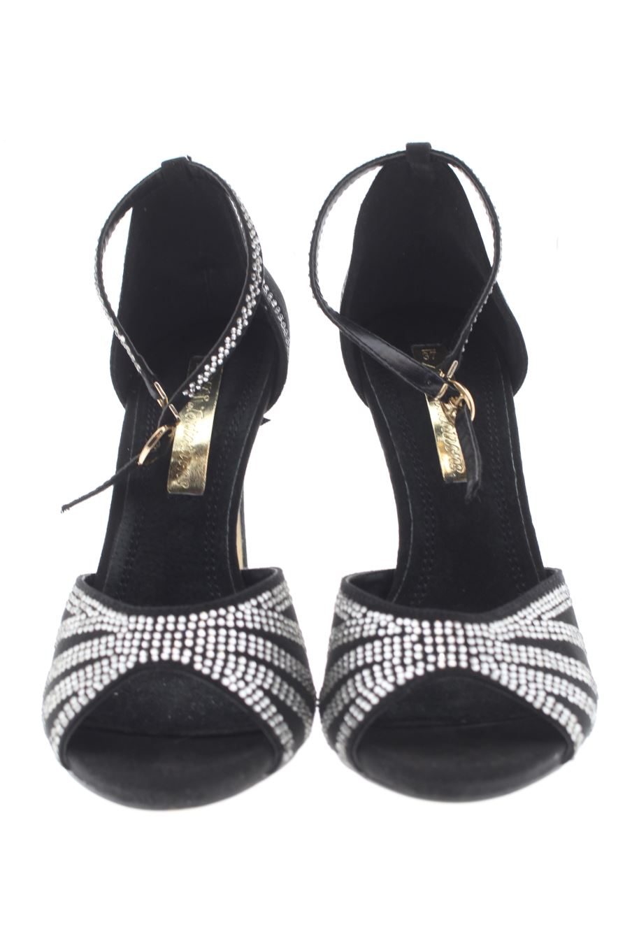 Sandalias tacon de Xti de la talla 37, de color negro de