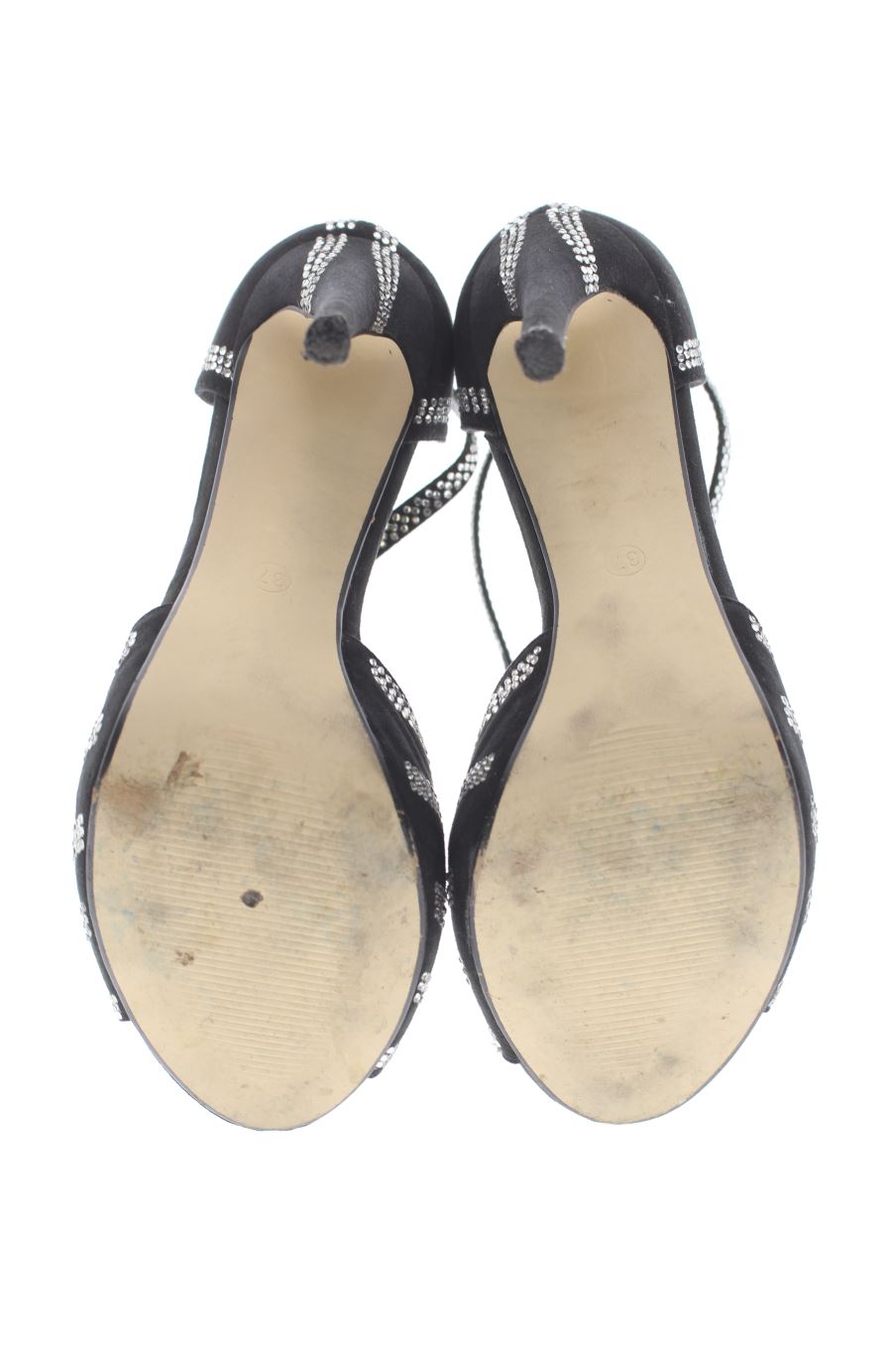 Sandalias tacon de Xti de la talla 37, de color negro de