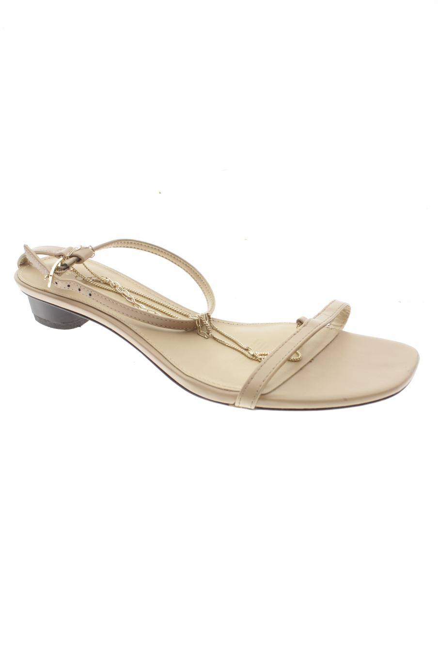 Sandalias tacon de Zara de la talla 42, de color beige de