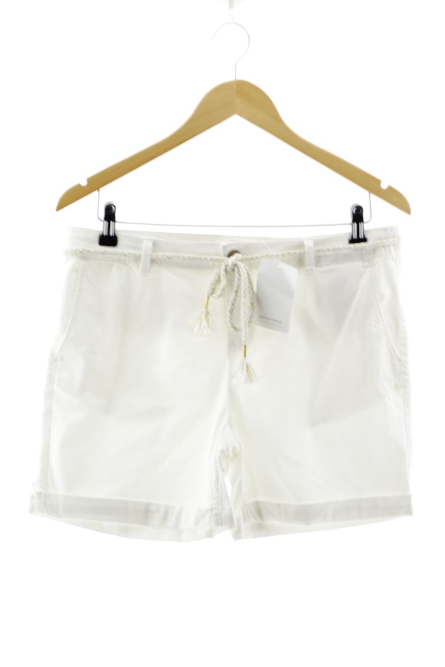Pantalones cortos de Promod de la talla 42, de color blanco
