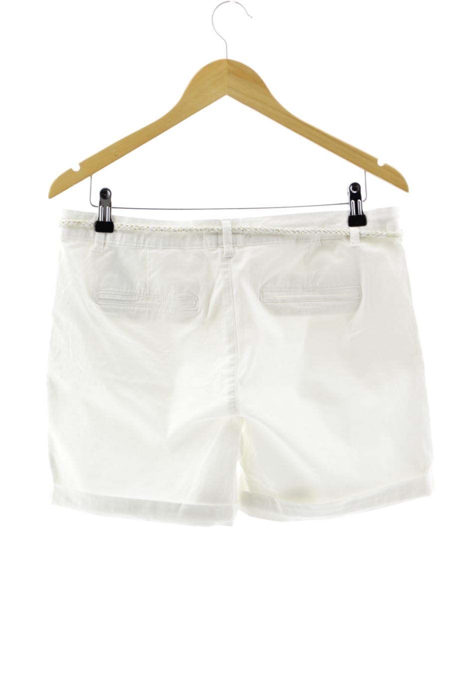 Pantalones cortos de Promod de la talla 42, de color blanco