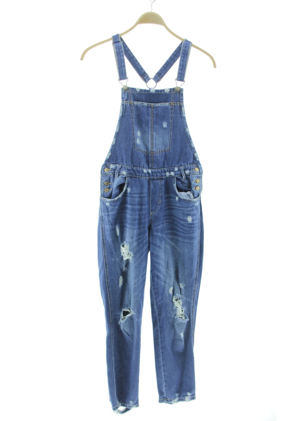Monos de Zara de la talla S, de color azul de ropa vaquera