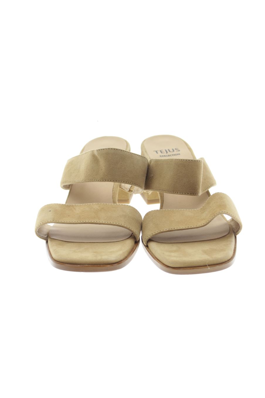 Sandalias tacon de Tejus de la talla 40, de color marrón de