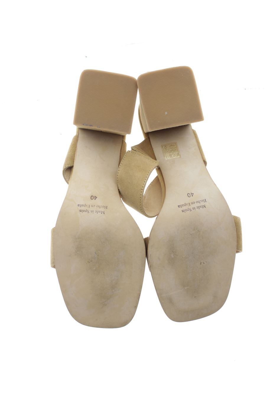 Sandalias tacon de Tejus de la talla 40, de color marrón de