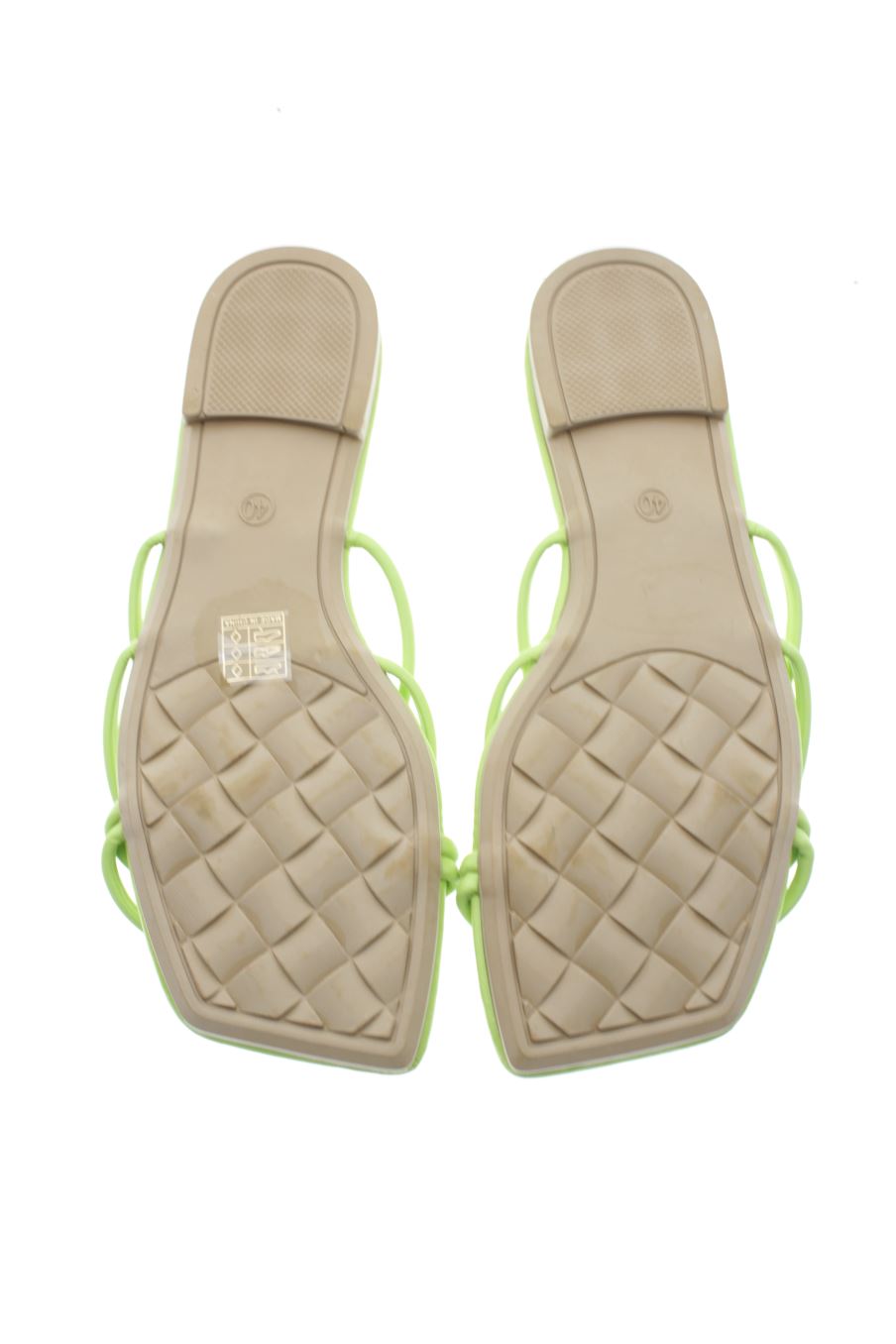 Sandalias planas de F-Hongxy de la talla 40, de color verde de