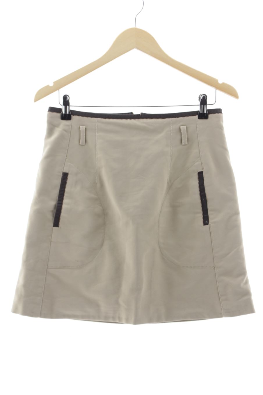 Falda de Zara de la talla M, de color beige