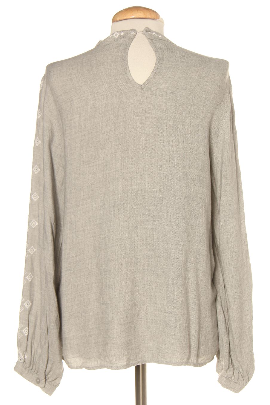 Blouse à manches longues Zara de la taille L, de couleur gris