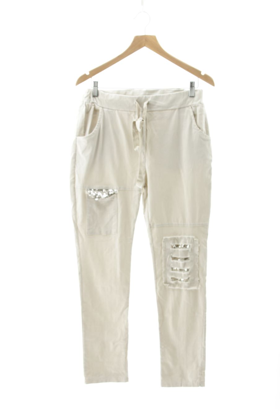 Casual Hose von Made in italy Größe M, Farbe Beige, für