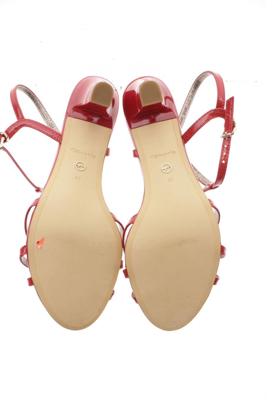 Sandalias tacon de Tamaris de la talla 41, de color rojo de