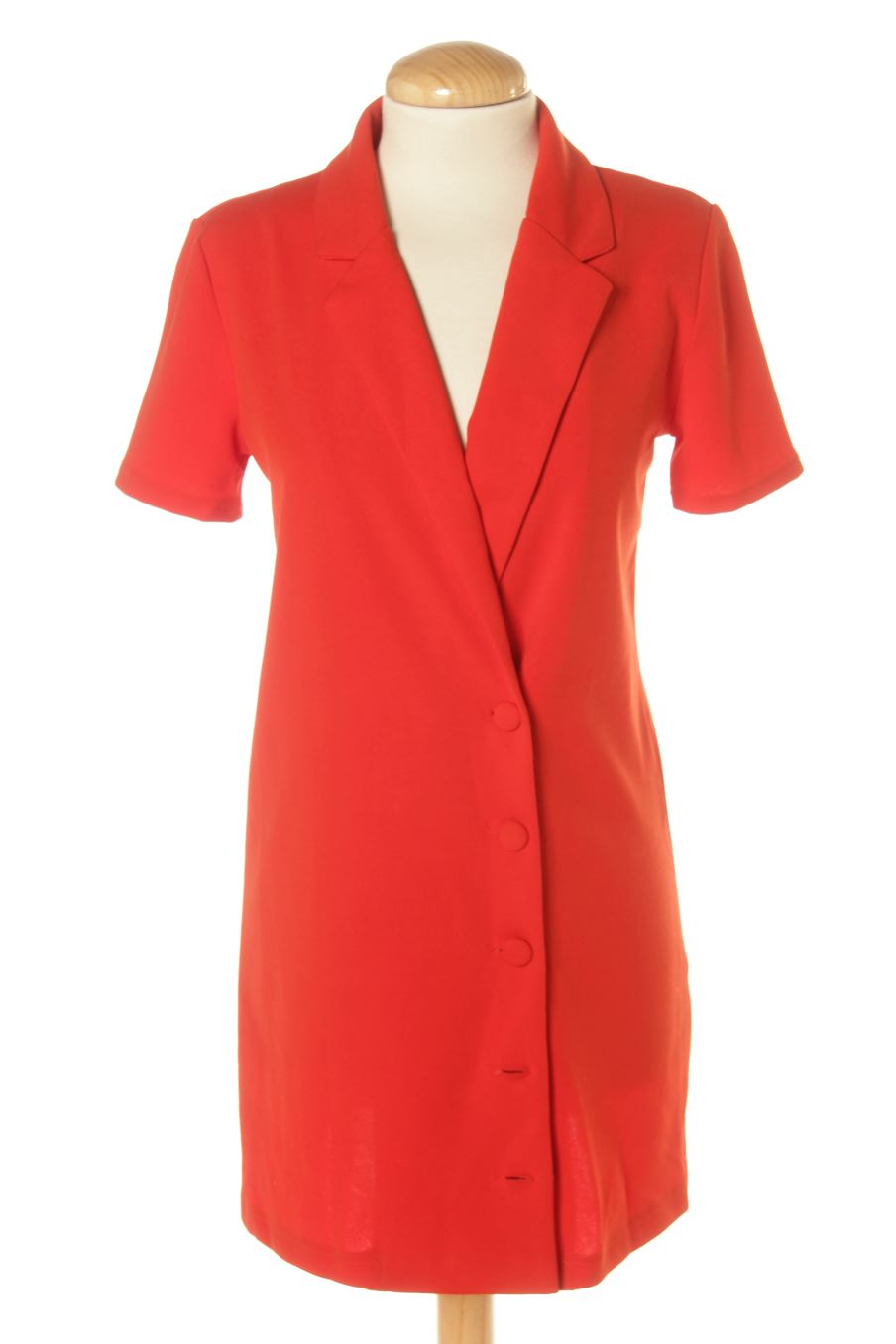 Vestido casual de Zara de la talla S, de color rojo