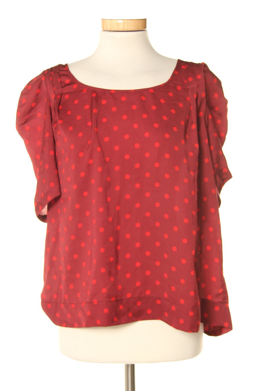 Blouse à manches courtes Monoprix de la taille 40, de couleur rouge