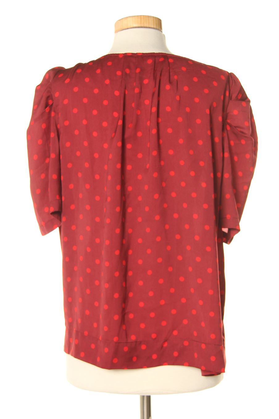Blouse à manches courtes Monoprix de la taille 40, de couleur rouge