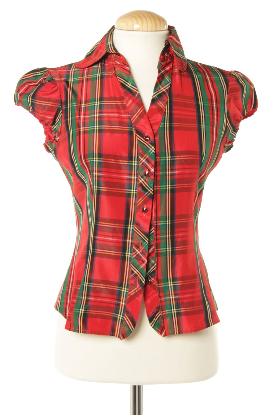 Camisa sin mangas de El Corte Ingles de la talla 38, de color cuadros