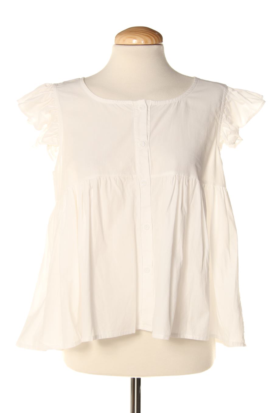 Blusa de manga corta de ELAIA de la talla M, de color blanco