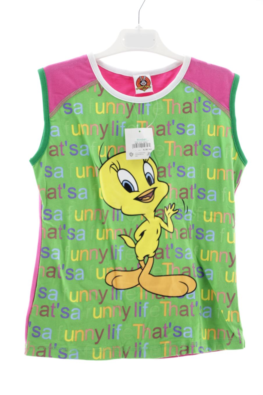 T-shirt Looney Tunes de la taille 8 ans avec une étiquette