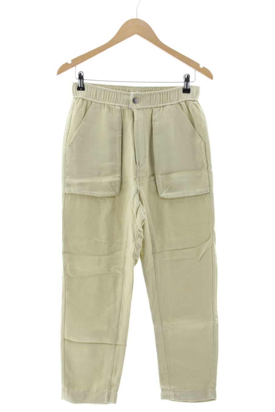Pantalón Casual de Zara de la talla XS, de color verde de ropa vaquera