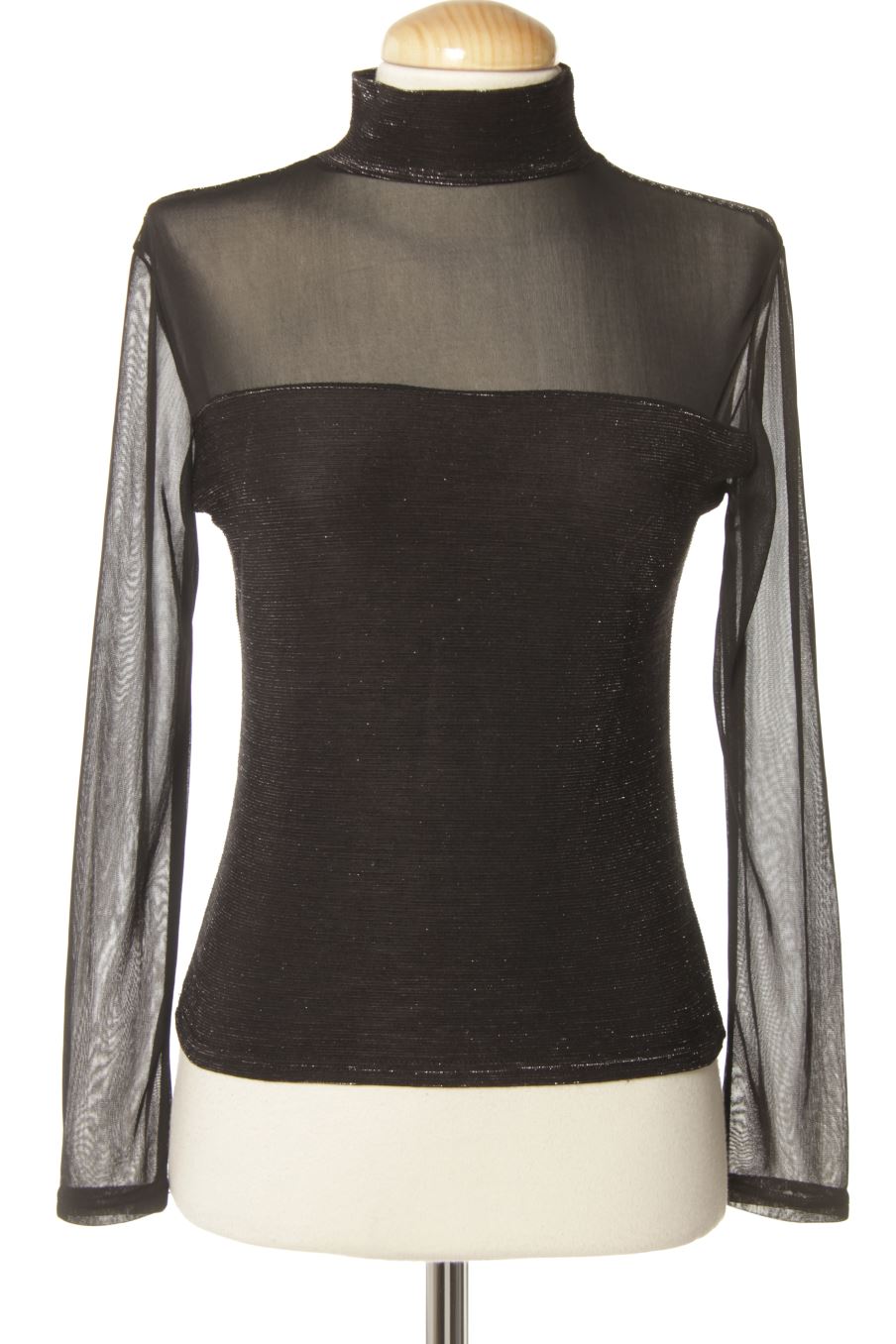 Top de cerise de la talla M, de color negro