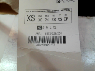 Jeans Zara de la taille XS, de couleur blanc de denim