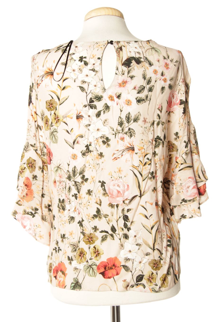 Blusa de manga corta de Zara de la talla XS, de color flores