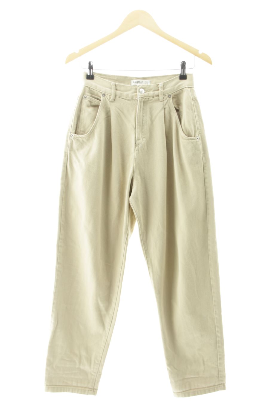 Jeans Pull & Bear de la taille 34, de couleur beige de denim