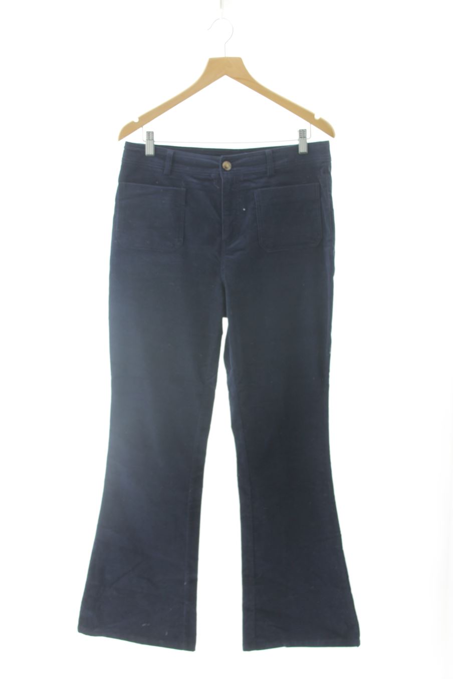 Pantalon Casual LuluCastagnette de la taille 42, de couleur bleu marine de velours