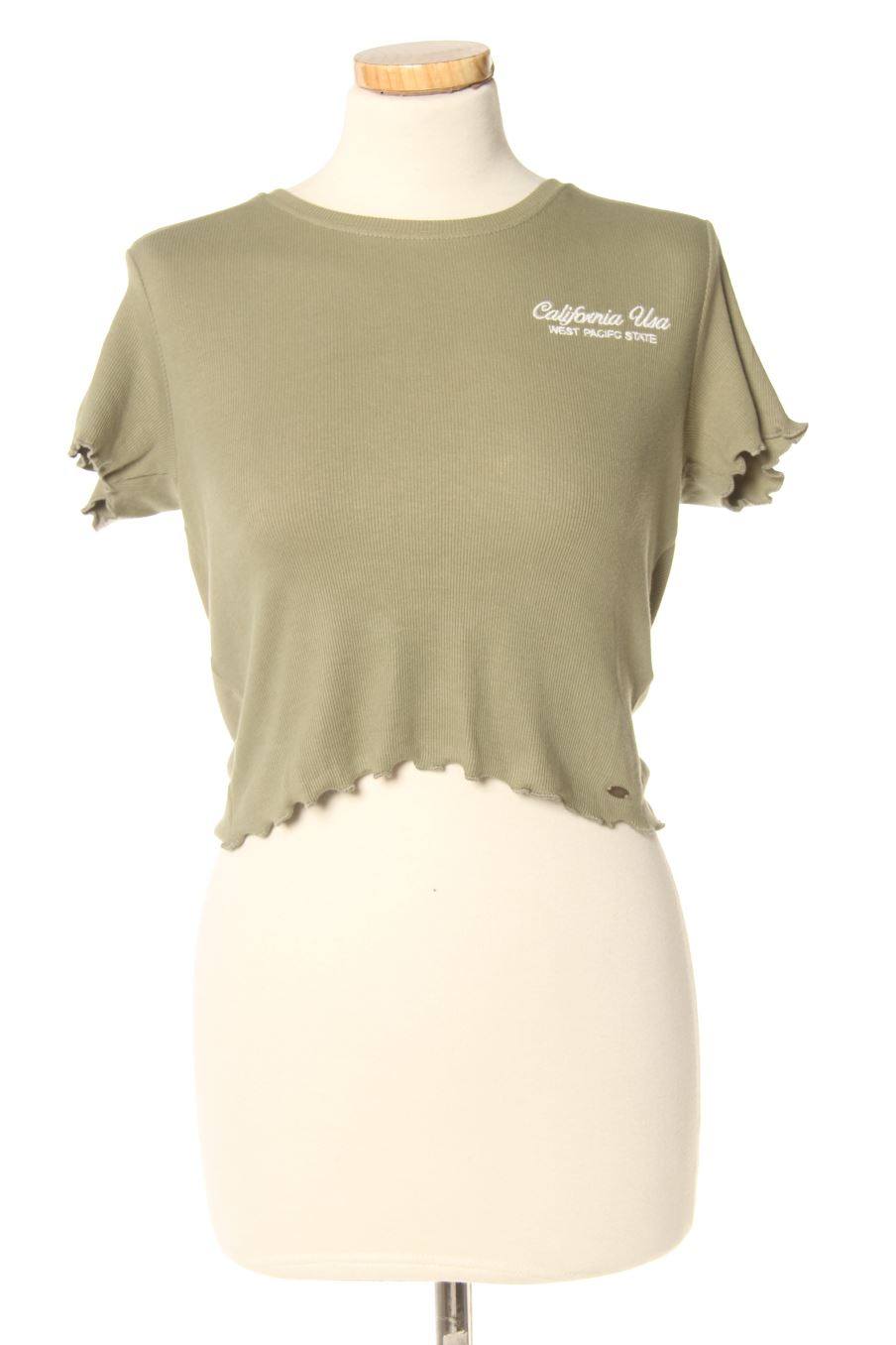 T-shirt Pull & Bear de la taille L, de couleur vert