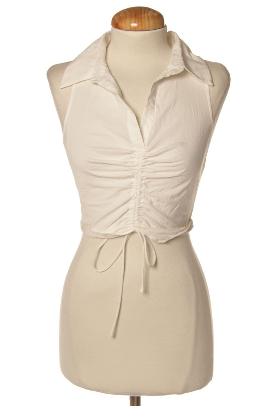 Ärmelloses Hemd von Bershka Größe XS, Farbe Weiss, für