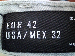 Vaquero de Zara de la talla 42
