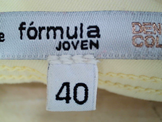 Jeans Fórmula Joven de la taille 40, de couleur jaune de denim