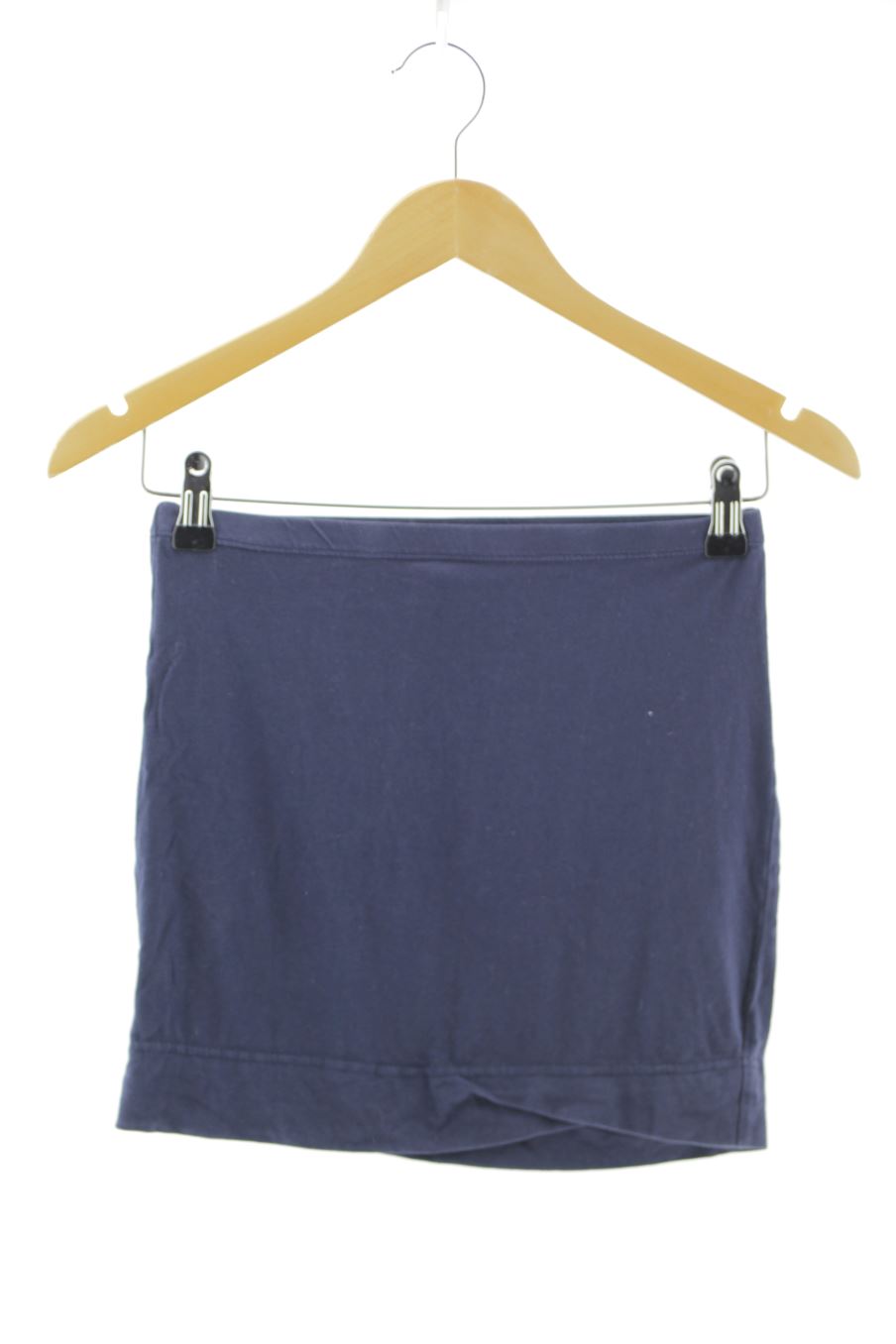 Aufwändiger Rock von H&M Größe XS, Farbe Marineblau, für