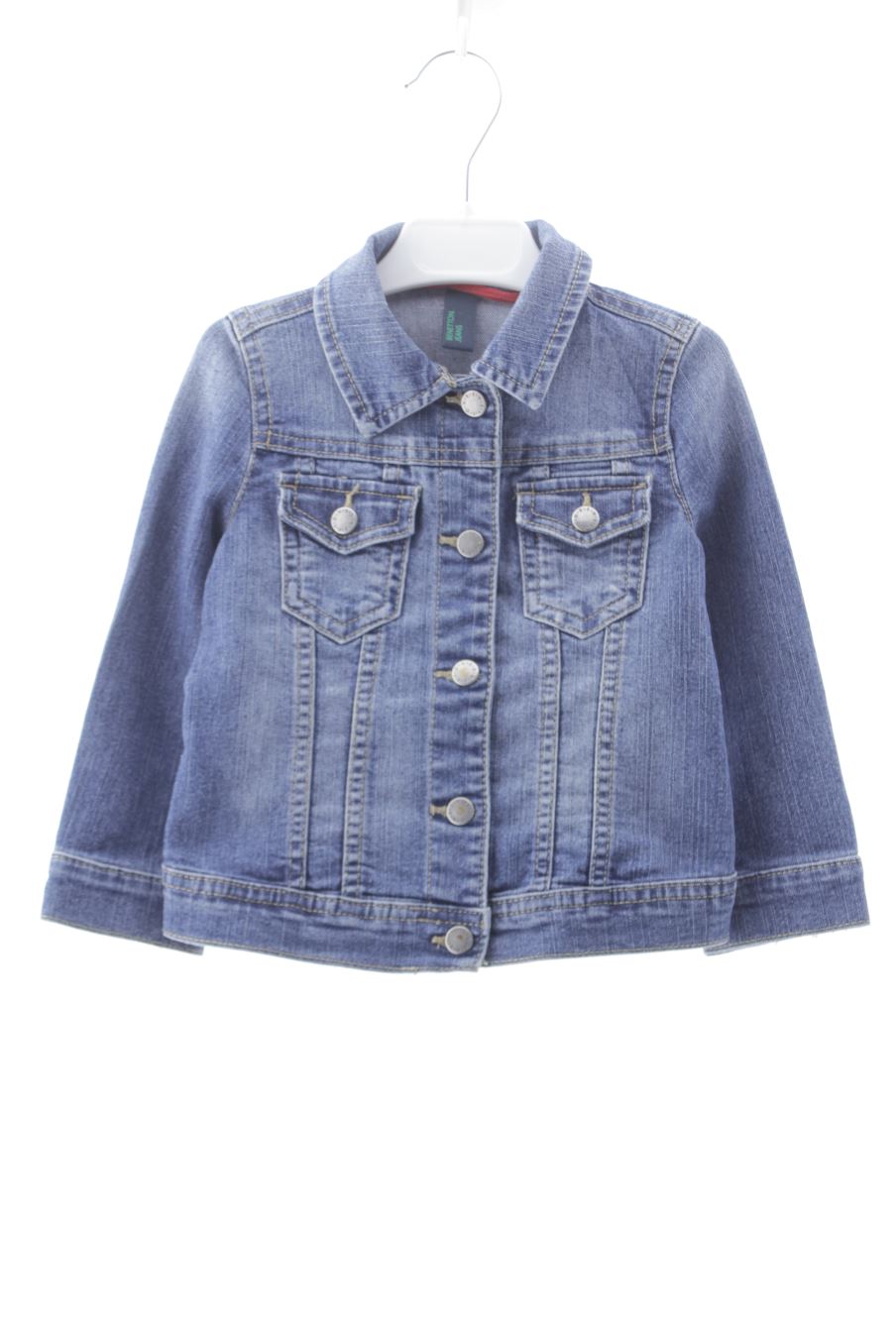 Cazadora de Benetton de la talla 2 años de denim de segunda mano