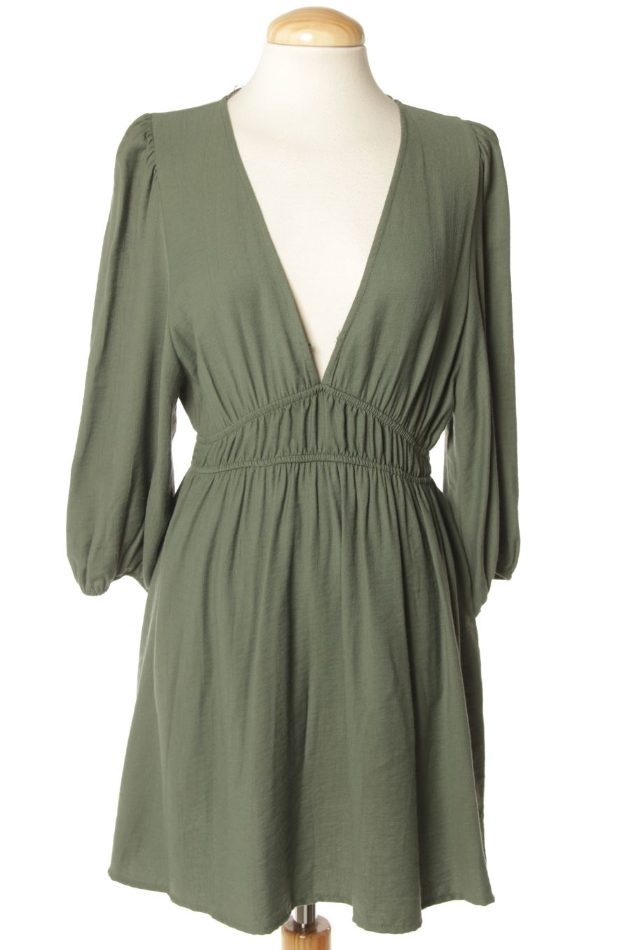 Vestido casual de Pull & Bear de la talla M, de color verde