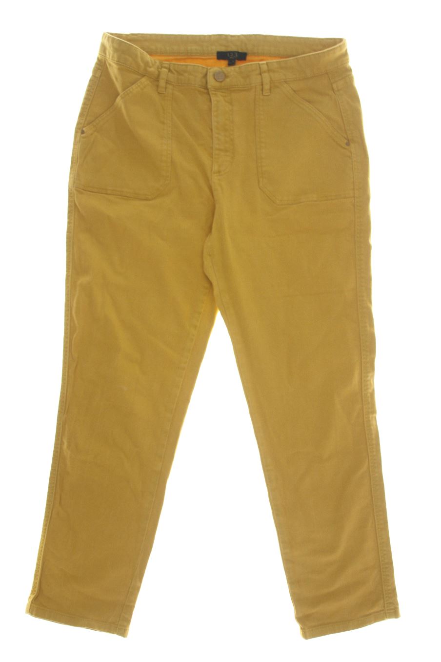 Vaqueros de 1.2.3 París de la talla 44, de color mostaza de ropa vaquera