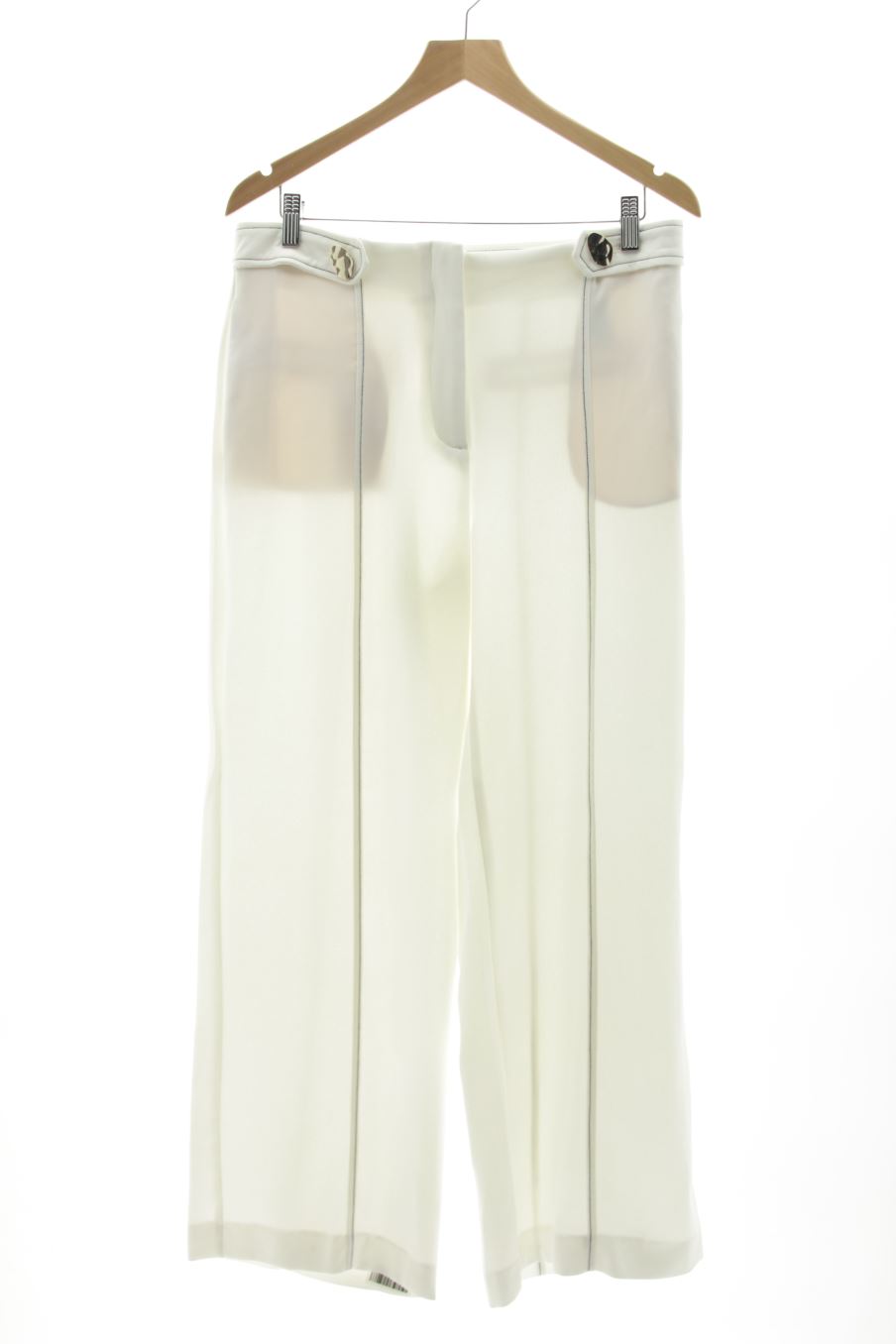 Pantalón de Zara de la talla L, de color blanco