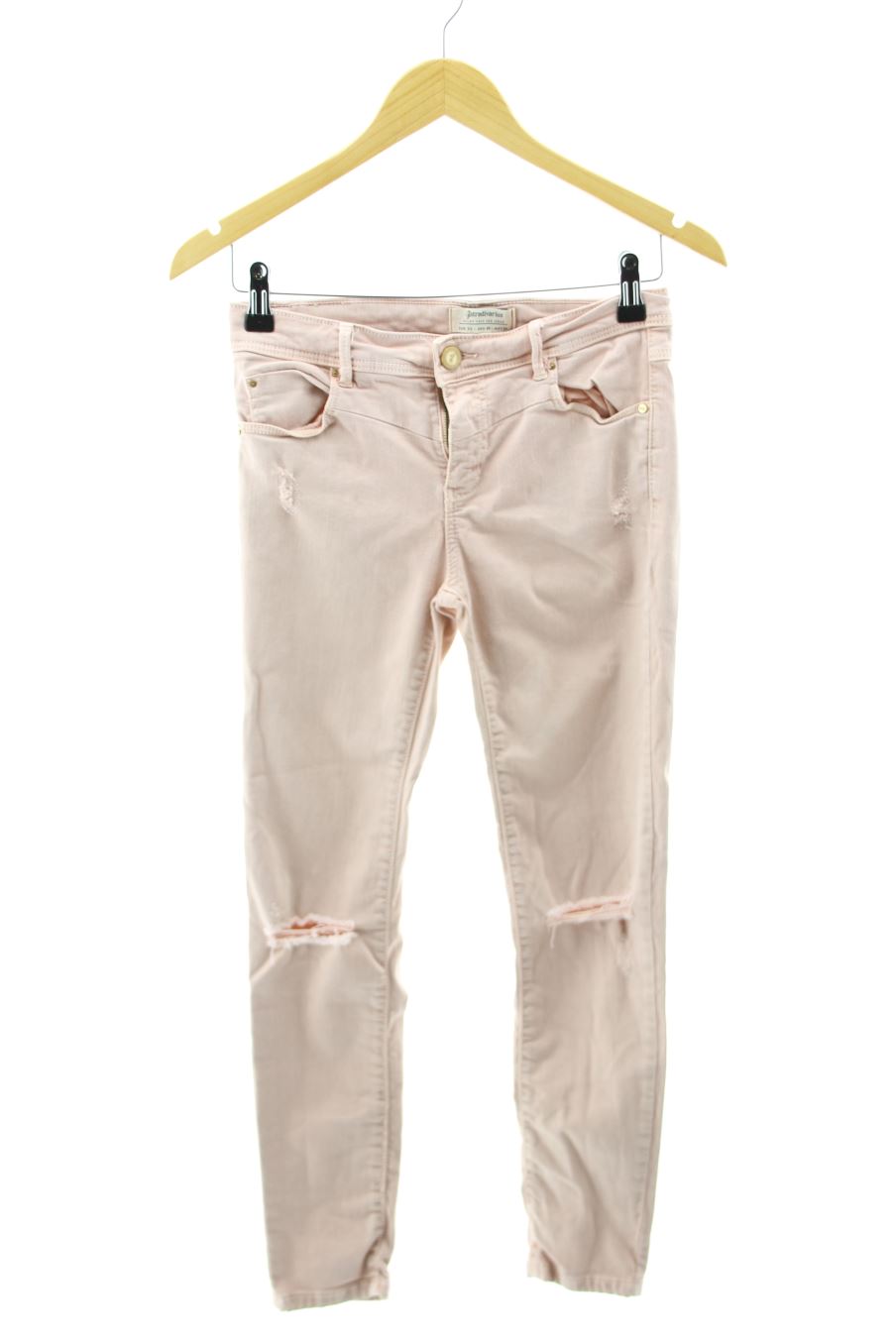 Vaqueros de Stradivarius de la talla 36, de color rosa de ropa vaquera
