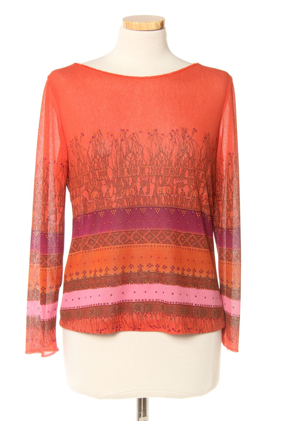 Blouse à manches longues Yera de la taille 42, de couleur imprimés