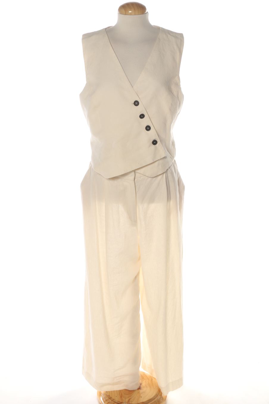 Jumpsuit von Zara Größe L, Farbe Beige, für