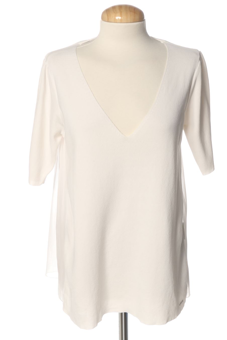Blusa a maniche corte de Morgan de toi de la talla S, de color bianco