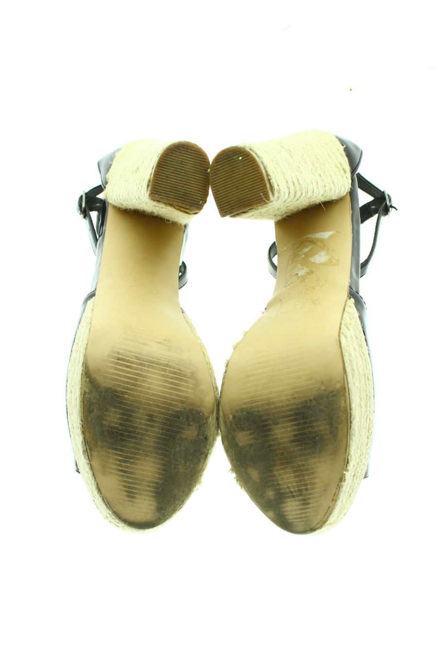 Sandalias tacon de Red Oak de la talla 38, de color negro de