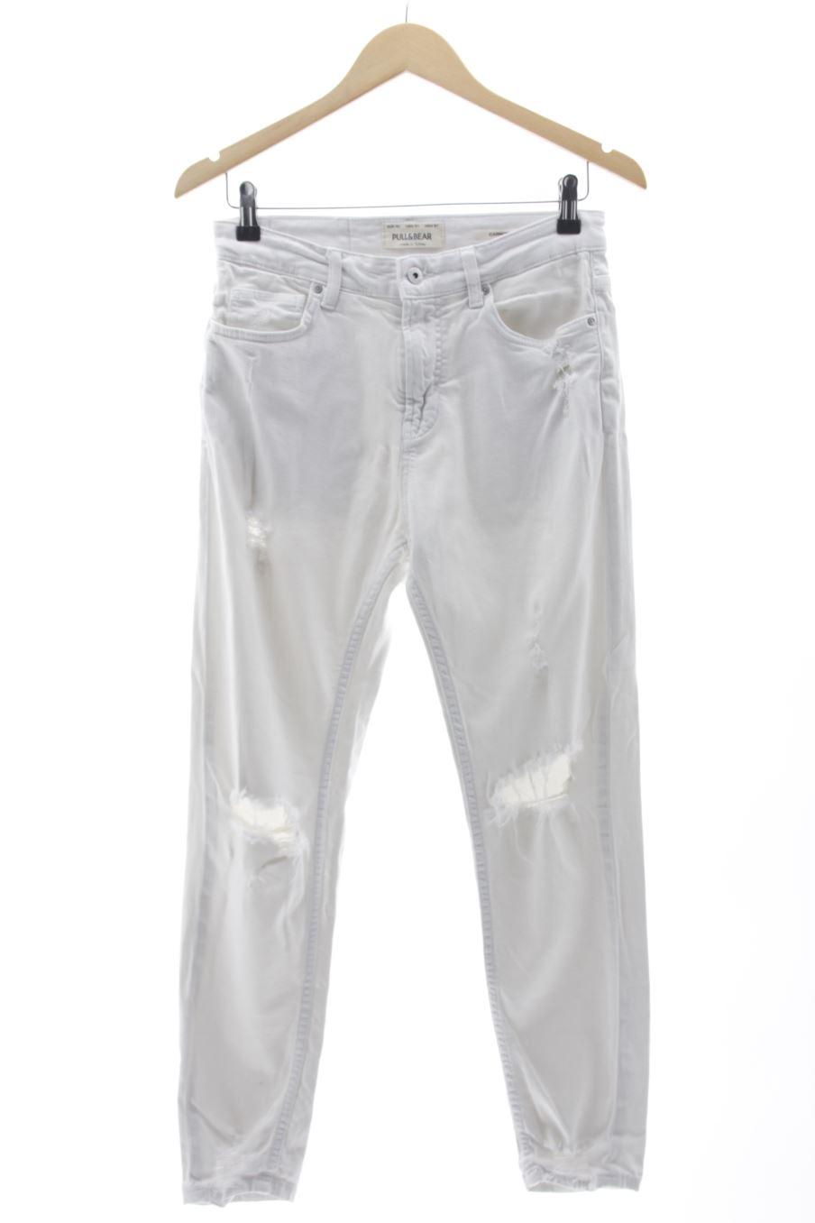 Jeans Pull & Bear de la taille 40, de couleur blanc de denim
