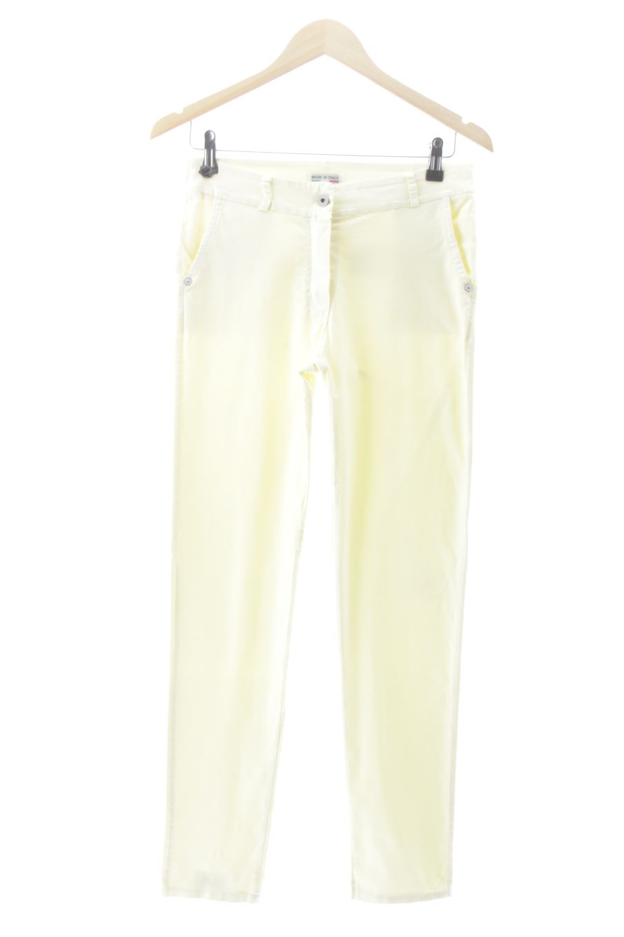 Vaquero de Made in italy de la talla 38, de color amarillo de ropa vaquera