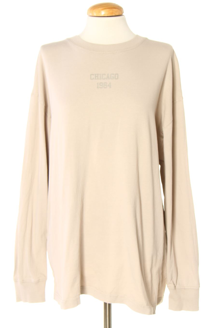 T-shirt à manches longues Zara de la taille L, de couleur beige