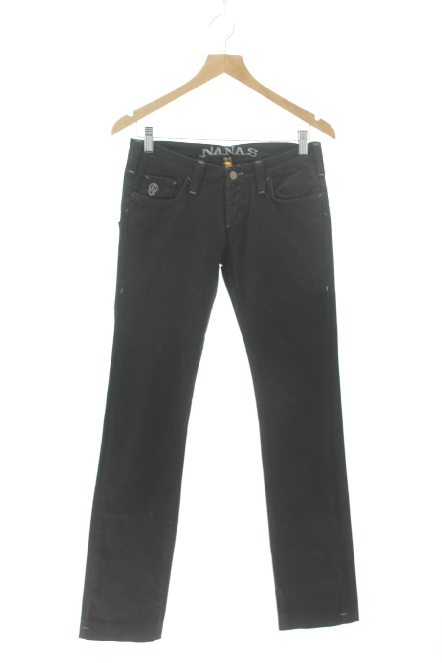 Jeans nanás de la taille 38, de couleur noir de denim