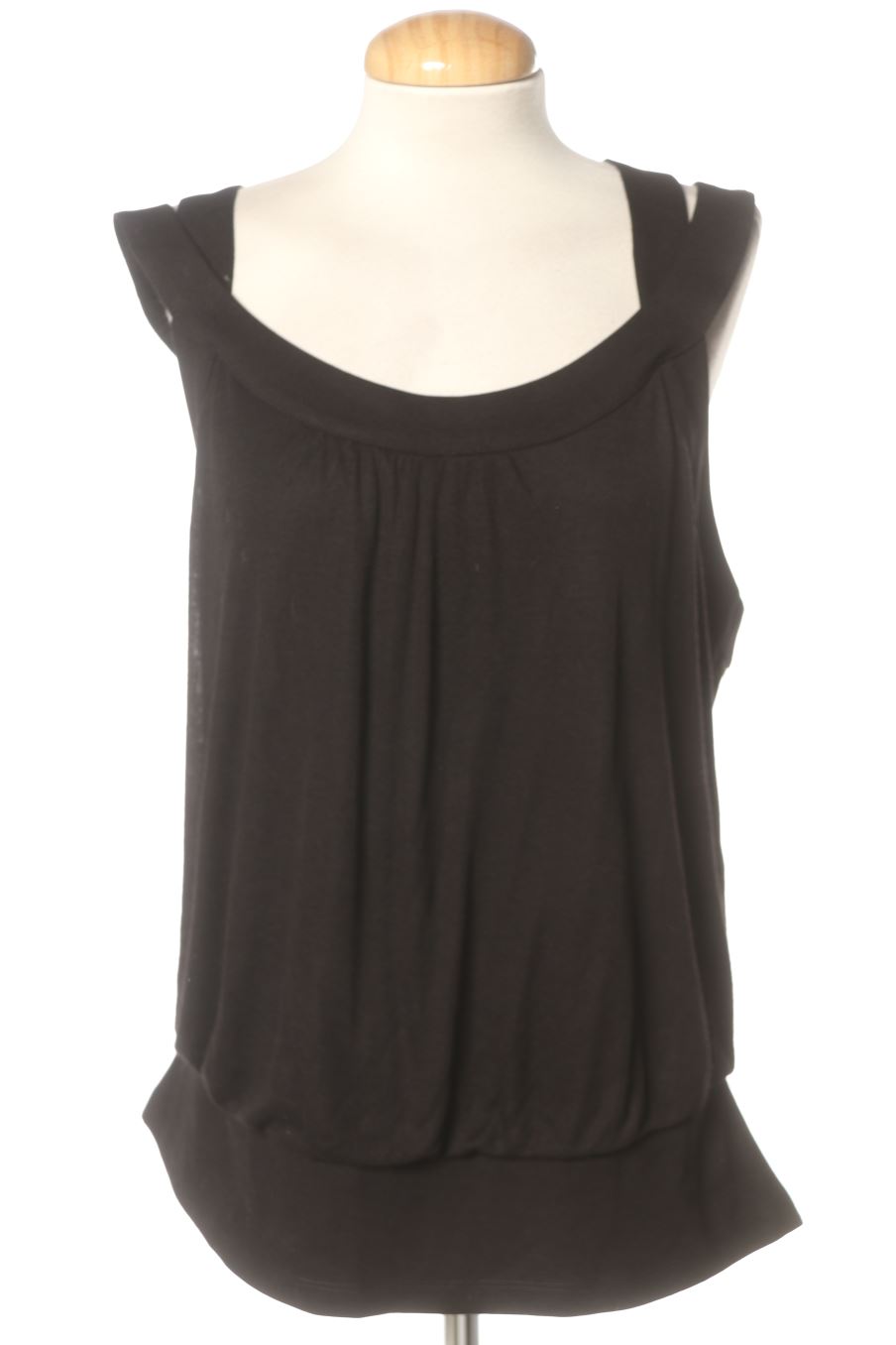 Top de DELETTA de la talla XL, de color nero