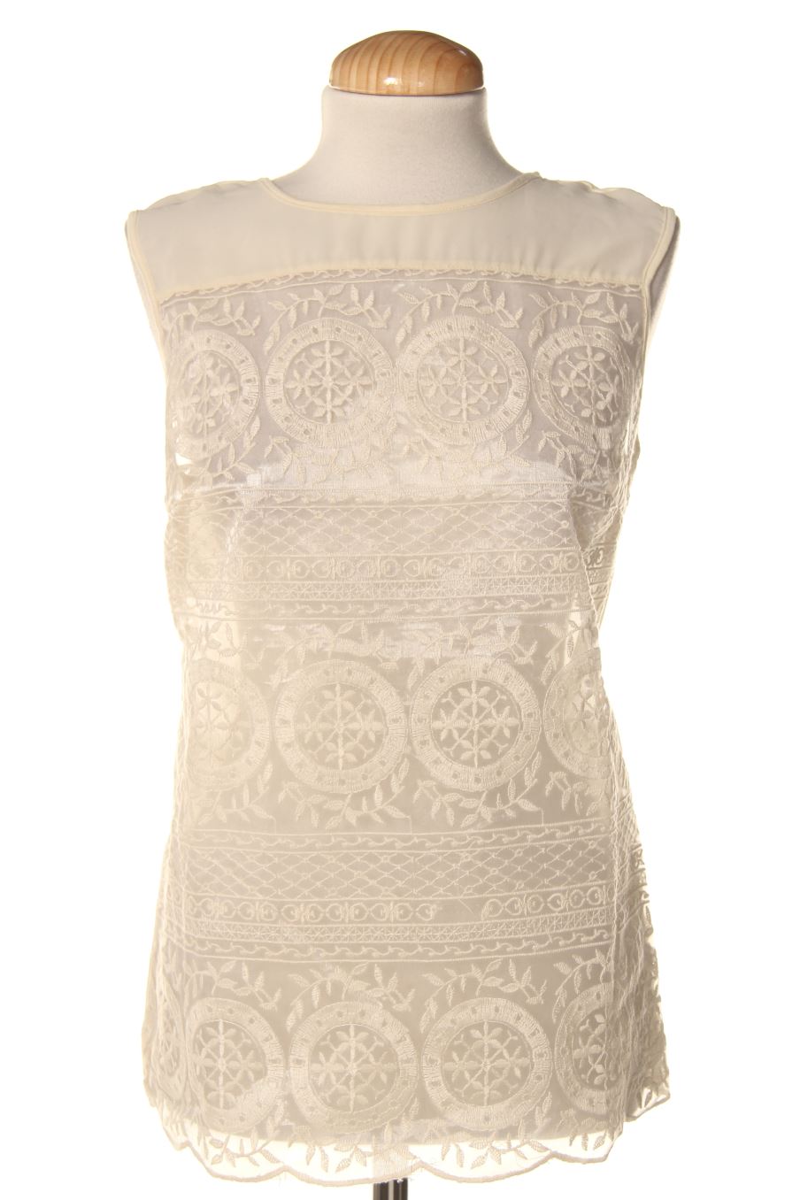 Top de Mango de la talla S, de color beige